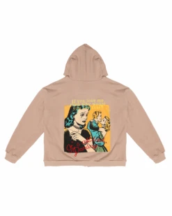 BOYS LIE X Taupe Don't Say It Darling Zip-Up Boyfriend Hoodie -Boys Lie 407A2428