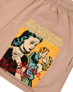 BOYS LIE X Taupe Don't Say It Darling Frankie Shorts -Boys Lie 407A2430