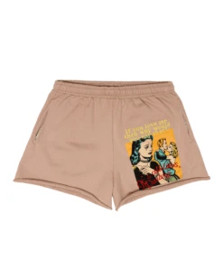 BOYS LIE X Taupe Don't Say It Darling Frankie Shorts -Boys Lie 407A2431