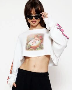 BOYS LIE X Nestled Up Longsleeve Crop Tee -Boys Lie 4O7A0609