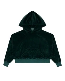 BOYS LIE X Green Velour Cropped Hoodie -Boys Lie 4O7A1774rxscopy