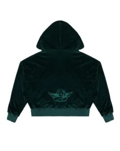 BOYS LIE X Green Velour Cropped Hoodie -Boys Lie 4O7A1780rxscopy