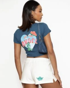 BOYS LIE X Sorry Siren Cream Ribbed Shorts -Boys Lie 4O7A8047bcopy