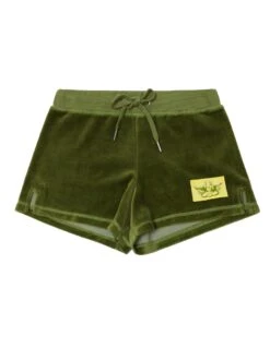 BOYS LIE X Olive Velour Shorts -Boys Lie 4O7A8522r2copy