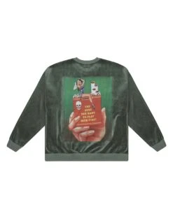 BOYS LIE X Twin Flame Velour Crewneck -Boys Lie 4O7A8867 rcbcopy