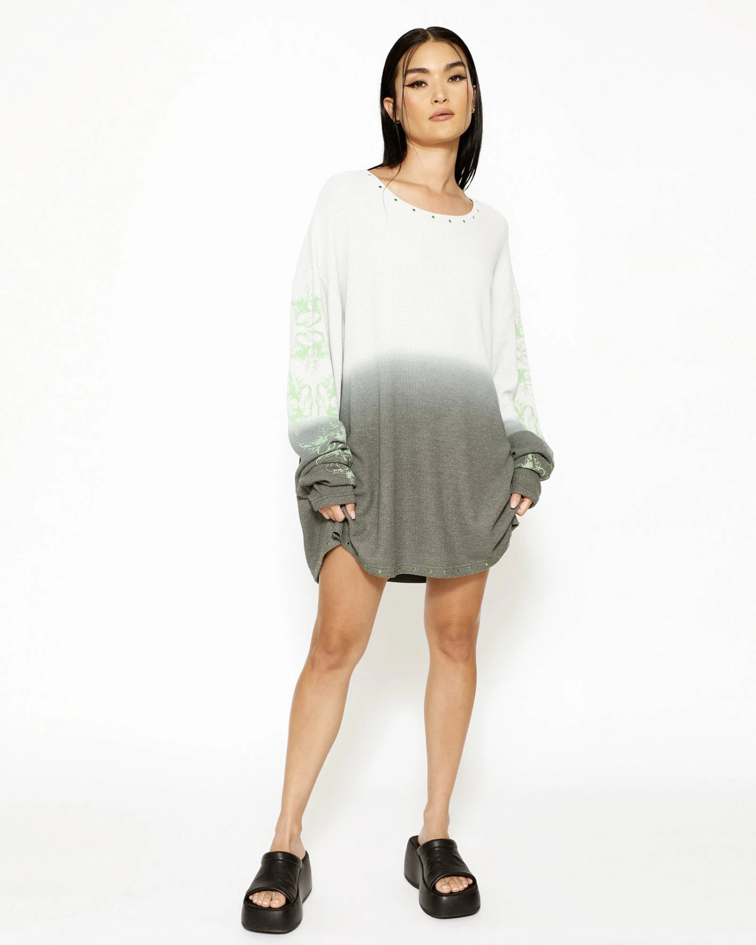 BOYS LIE X Charcoal Stud Thermal Long Sleeve 5 BOYS LIE X Charcoal Stud Thermal Long Sleeve - Image 3