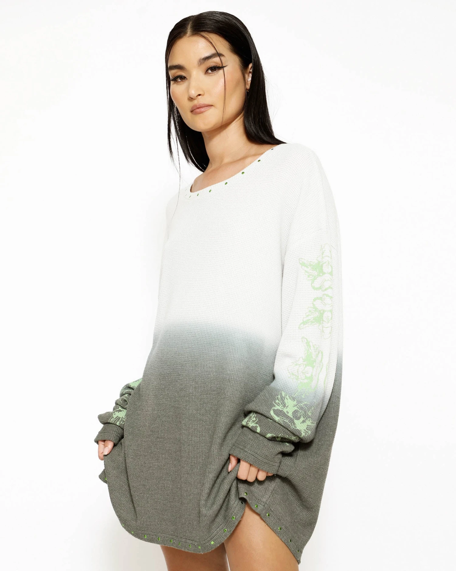 BOYS LIE X Charcoal Stud Thermal Long Sleeve 3 BOYS LIE X Charcoal Stud Thermal Long Sleeve