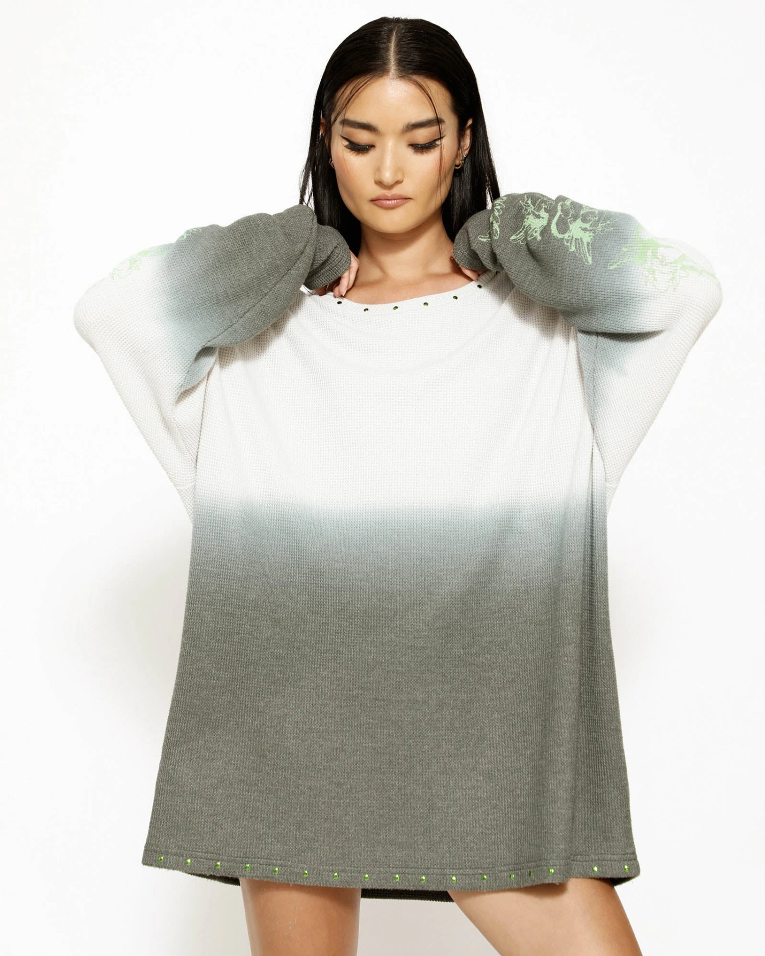 BOYS LIE X Charcoal Stud Thermal Long Sleeve 4 BOYS LIE X Charcoal Stud Thermal Long Sleeve - Image 2