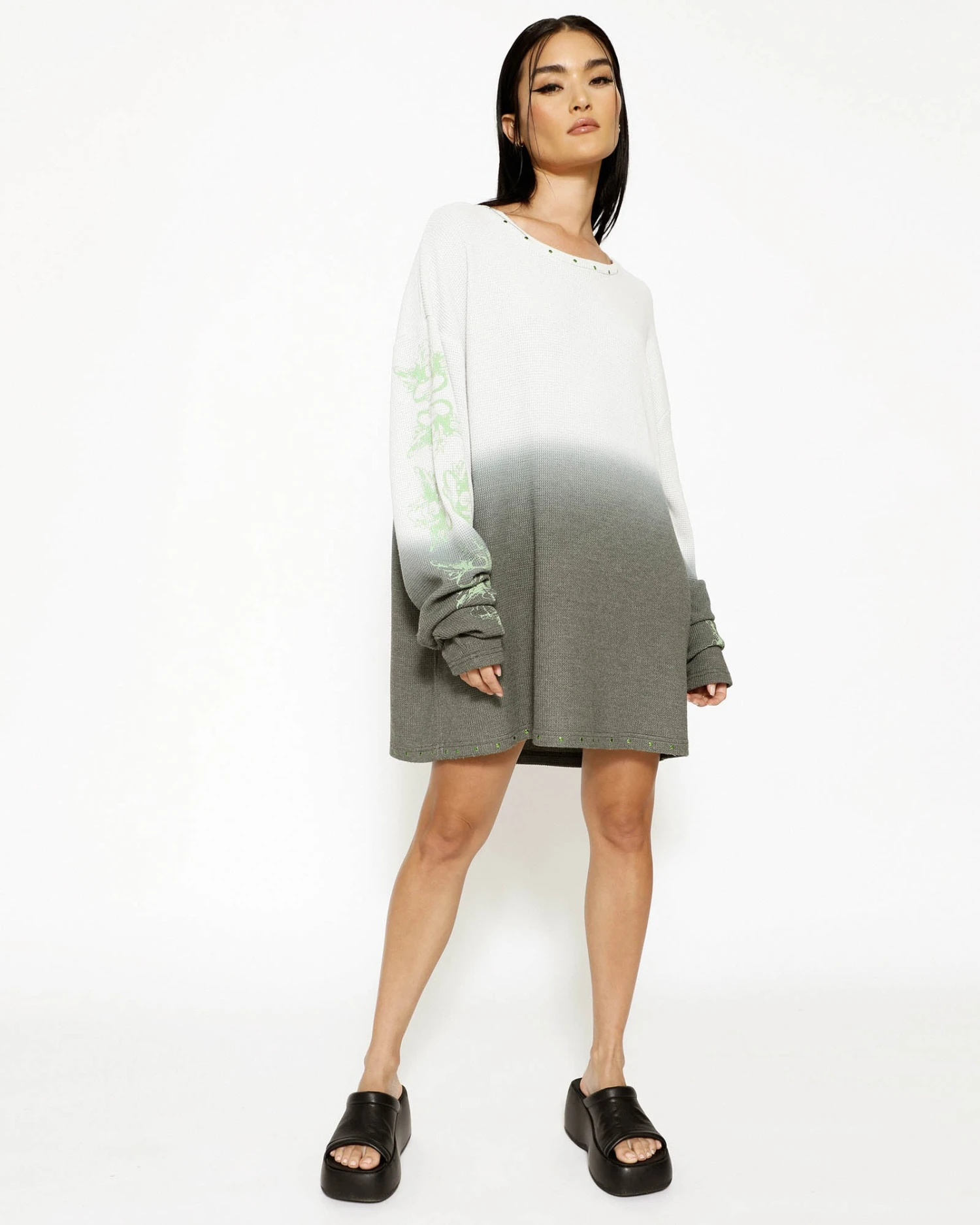 BOYS LIE X Charcoal Stud Thermal Long Sleeve 6 BOYS LIE X Charcoal Stud Thermal Long Sleeve - Image 4