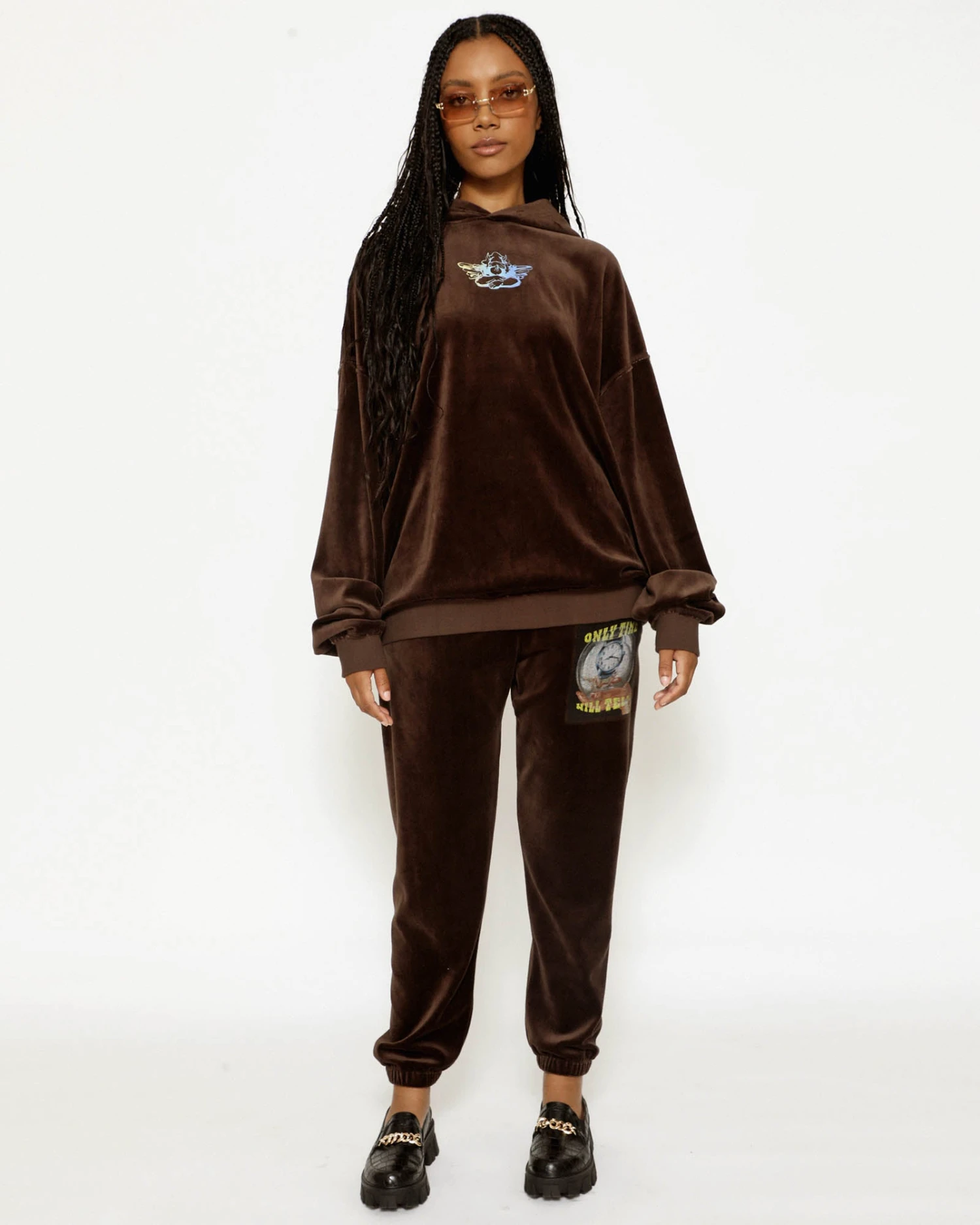 BOYS LIE X Time Will Tell Velour Sweatpants 6 BOYS LIE X Time Will Tell Velour Sweatpants - Image 4