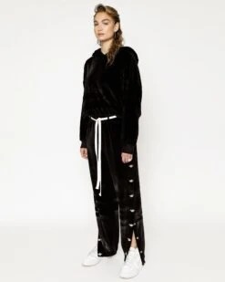 BOYS LIE X Black Oh Snap Velour Pants -Boys Lie 4O7A9382rcopy