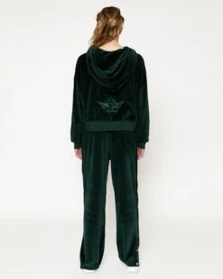 BOYS LIE X Green Velour Cropped Hoodie -Boys Lie 4O7A9417xscopy