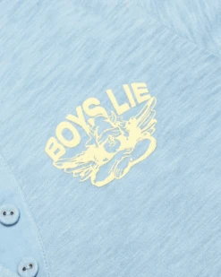 BOYS LIE X Misty Blue Crop Henley -Boys Lie 4O7A9549r