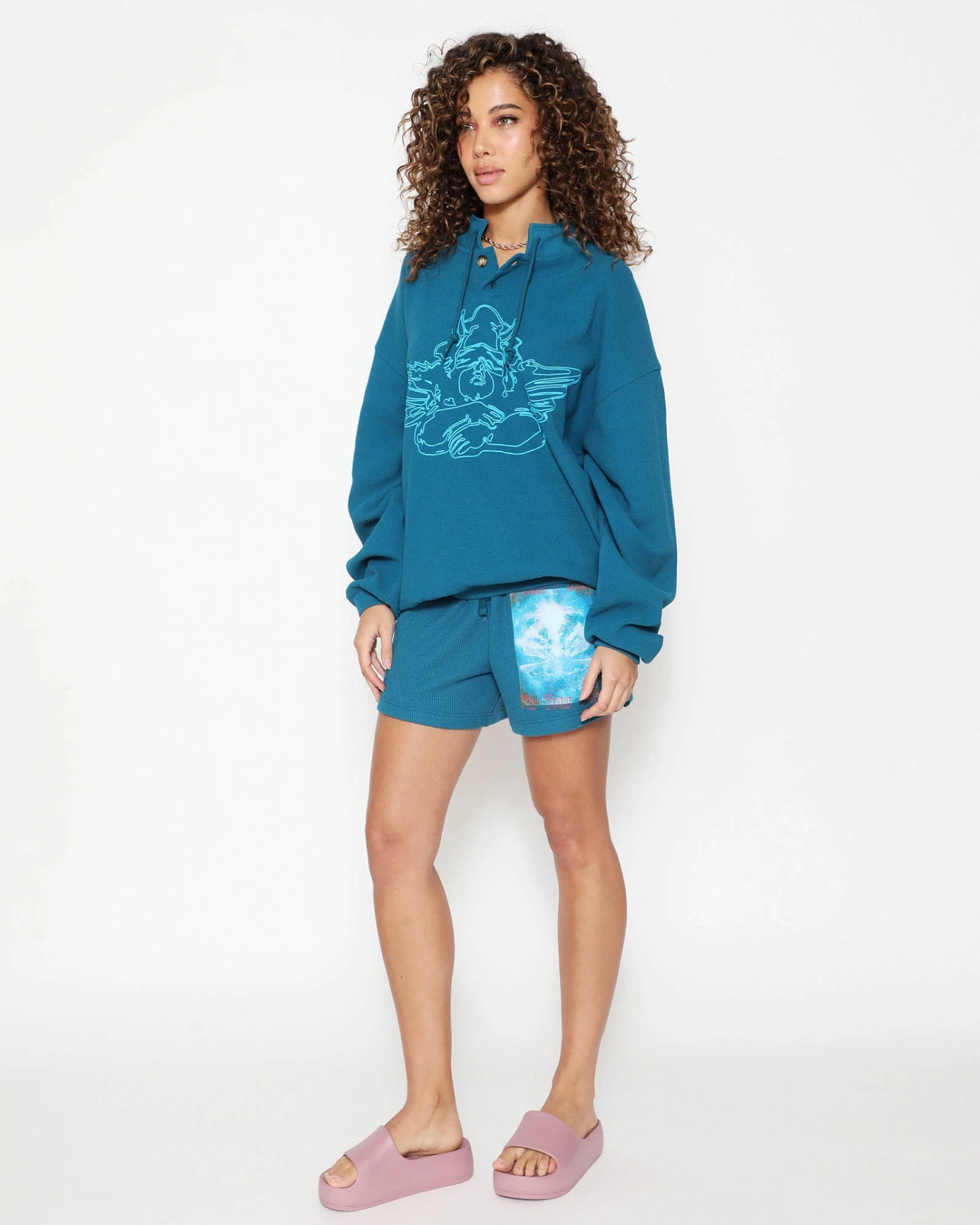 BOYS LIE X Washed Up Henley Crewneck 7 BOYS LIE X Washed Up Henley Crewneck - Image 5
