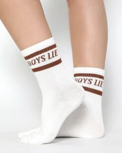 BOYS LIE X Neutral Pack Socks - Set Of 5 -Boys Lie White Brown2copy
