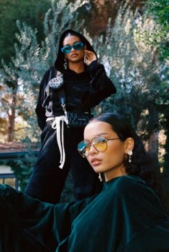 BOYS LIE X Green Velour Cropped Hoodie -Boys Lie aimee750008246 251 copy